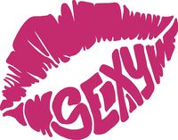 hBARSCI Sexy Lips Vinyl Decal - 5 Inches - for Cars, Trucks, Windows, Laptops, Tablets, Outdoor-Grade 2.5mil Thick Vinyl - Pink