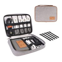 Electronics Organizer - Travel Cable Accessories Cord Storage Bag Case Box to House Charging Lighting USB Wire Cellphone Mini Tablet for Office Home Traveling