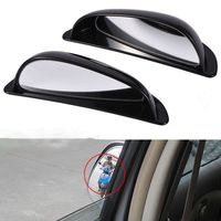 Nicebee 2pcs Car Auto Black Shell Wide Angle Auxiliary Left Rear View Blind Spot Mirrors