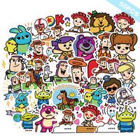 50 Pcs Toy Story Stickers, Toy Story Cartoon Sticker for Laptop Bike Car Guitar Motorcycle Bumper Luggage Skateboard Graffiti, Cute Anime Monsters Decals, Best Gift for Kids Teen