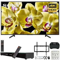 Sony XBR-65X800G 65-inch 4K Ultra HD LED Smart TV (2019) Bundle with Deco Gear 31-inch Sound Bar, Deco Mount Flat Wall Mount Kit, Deco Gear Wireless Keyboard, 6-Outlet Surge Adapter with Night Light