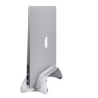 AVLT-Power Aluminum Space-Saving Vertical Laptop Stand - Laptop Desk Stand - Compatible with Apple MacBook Pro 2015 & Newer Notebooks, Ultrabook Docking Station for Up To 0.39 Inch Thick (Tapered End)