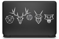 Game of Thrones for MacBook Laptop Decal Sticker Die-Cut Black Vinyl Sticker (White)