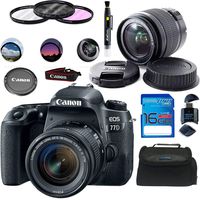 Canon EOS 77D EF-S 18-55 is STM Kit - Deal Expo Basic Accessories Bundle