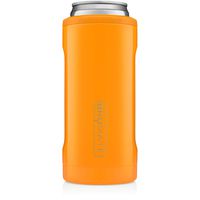 BrüMate Hopsulator Slim Double-walled Stainless Steel Insulated Can Cooler for 12 Oz Slim Cans (Hunter Orange)