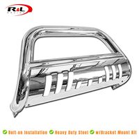 R&L Racing Bull Bar Compatible with Chevy Silverado/Sierra 1500 14 15 | Stainless Chrome Push Bumper Grill Grille