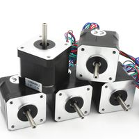 5Pcs Nema 17 Stepper Motor 40mm 64oz-in 45Ncm 1.7A 1.8 degree 2 phase with 1M 4-pin Cable & Connector Bipolar 42 stepping motor for 3D Printer Hobby CNC Router Machine 17HS4401J