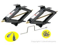 LIBRA Set of 2 24" 5000lbs RV Trailer Stabilizer Leveling Scissor Jacks w/Handle & Power Drill Sockets & Mounting Screws ...