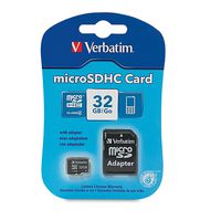 Verbatim 32GB microSDHC Card with Adapter 97643
