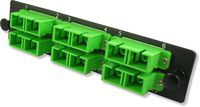 Lynn Electronics 12 Fiber SC APC Singlemode Adapter Strip, 6 Duplex SC APC Ports, LGX Footprint