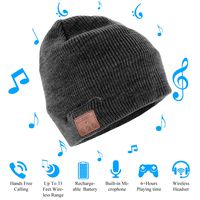 Wireless Bluetooth Beanie Hat Cap with HD Stereo Speaker Headphone Mic Rechargeable USB for Winter Fitness Outdoor Sports Skiing Running Skating Walking
