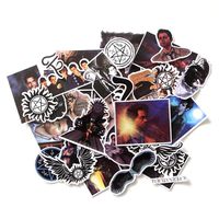 37 Pcs Supernatural Sticker Graffiti Punk Stickers for DIY Sticker on Travel case Laptop Skateboard Fridge