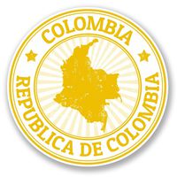 2 x 15cm- 150mm Colombia Vinyl SELF ADHESIVE STICKER Decal Laptop Travel Luggage Car iPad Sign Fun #4493