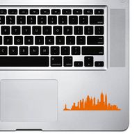 StickAny Palm Series New York Skyline 4 Sticker for MacBook Pro, Chromebook, and Laptops (Orange)