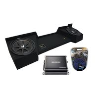Compatible with 2007-2013 Chevy Silverado Ext Cab Truck Kicker Comp C10 Dual 10" Sub Box Enclosure & CXA600.1 Amp (Renewed)