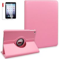 iPad 6th Generation Cases Cover with Screen Protector and Stylus - iPad 9.7 inch 2018 2017 Air1 Case - 360 Degree Rotating Stand, Auto Sleep Wake, Shockproof - A1822 A1823 A1474 A1475 MR7F2LL/A (Pink)