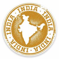 2 x 15cm/150mm India Vinyl Sticker Decal Laptop Car Travel Luggage Label Tag #9465