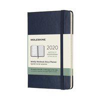 Moleskine Classic 12 Month 2020 Weekly Planner, Hard Cover, Pocket (3.5" x 5.5") Sapphire Blue