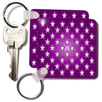 3dRose Star Wrap in Purple - Key Chains, 2.25 x 4.5 inches, set of 2 (kc_14253_1)