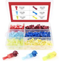 Hilitchi 140pcs 22-16/16-14/12-10 Gauge Quick Splice Wire Terminals and Fully Insulated Male Spade Wire Crimp Connectors Set