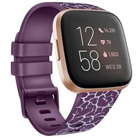Tobfit Sport Bands Compatible with Fitbit Versa 2/Versa/Versa Lite/Versa SE, Soft TPU Wristbands Accessories for Women Men (Marble Purple, Large)