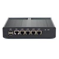 HISTTON Firewall Micro Appliance VPN Router Network Security Industrial Mini PC with Intel Celeron Quad core 4×Gigabit Intel LAN Ports J1900 (4GB RAM, 64GB SSD)