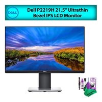 Dell P2219H 22" 16:9 Ultrathin Bezel IPS LCD Computer Monitor (1-Pack) Best Value Bundle with LCD Screen Cleaning Kit for Home Office