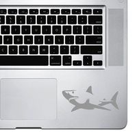 StickAny Palm Series Great White Shark Sticker for MacBook Pro, Chromebook, and Laptops (Silver)
