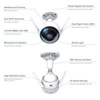 EZVIZ C3W / ezGuard 1080p - Wireless Wi-Fi Security Camera with Remote Activated Alarm System