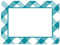 8-Piece Fodeez Dry Erase Adhesive Frame Buffalo Check Teal