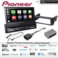 Poineer AVH-3500NEX Single Din 7" Flip Out DVD Receiver Fits 1998-2013 Harley Davidson Electra Glide, Road Glide, Street Glide + Sound of Tri-State Lanyard Bundle