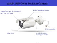 SanFu Outdoor Add-On Analog 1080P HD Starlight Color Security Wired Weatherproof Bullet Camera, for Upgrade, Outdoor Use Only (1 Pack)