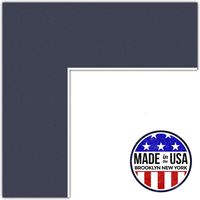 20x23 Midnight Blue / Blue Jay Custom Mat for Picture Frame with 16x19 opening size (Mat Only, Frame NOT Included)
