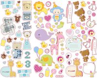 Polaroid PL2X3SBABY Colorful & Decorative Baby Stickers for 2x3 Photo Paper, Colorful