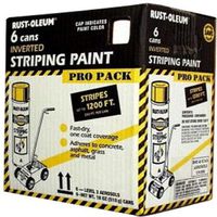 Rust-Oleum P2593849 18-Ounce Spray Paint Striping Paint Contractor, White, 6 Pack