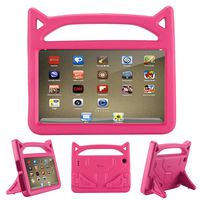 All-New 7 Inch Tablet Case - Riaour Kids Shock Proof Protective Cover Case for 7 inch Tablet (Compatible with 9th Generation 2019/7th Generation 2017)(New Rose)