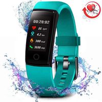 MorePro Fitness Tracker Waterproof Activity Tracker with Heart Rate Blood Pressure Monitor, Color Screen Smart Bracelet with Sleep Tracking Calorie Counter, Pedometer Watch for Kids Women Men (Green)