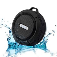 Bluetooth Speaker,Waterproof Shower Speaker,Yingron Portable Speaker with Micro SD Card Slot, Built-in Mic,Enhanced Bass, Works with iPhone, iPad, Samsung, Nexus, HTC, Laptops (Black)