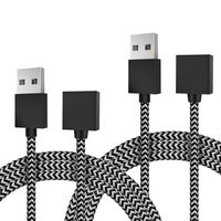 Magnetic USB Smart Charger Cable [2-Pack, 2.6ft ] Double-Braided Nylon Fast Charging Cable