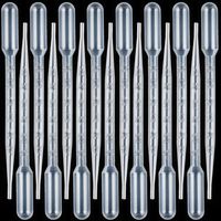 Teenitor 3ML Pipettes, Plastic Dropper Essential Oil Transfer Pipettes Disposable Liquid Eye Dropper for Lab Science Multi- Purpose Makeup Tool, 15Pcs