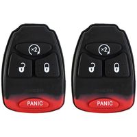 qualitykeylessplus Two Replacement 4 Button Remote Start Rubber Pads for Chrysler Remote Head Key with Free KEYTAG