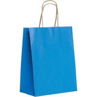 Jillson Roberts 12-Count Medium 8" x 10.5" x 4.75" Recycled Kraft Bags Available in 20 Colors, True Blue