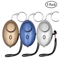 Safe Sound Personal Alarm, 3 Pack 145DB Personal Security Alarm Keychain with LED Lights, Emergency Safety Alarm for Women, Men, Children, Elderly