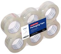 Pckpgon Crystal Clear Packing Tape, 6 Rolls, 1.88 Inch x 109.3 Yard, 2.6mil Thick, Heavy Duty Sealing Adhesive Tape for Moving Packaging Shipping