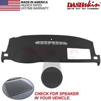 DashSkin Molded Dash Cover Compatible with 07-14 GM SUVs w/Dash Speaker in Black/Ebony (USA Made)