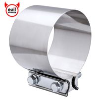 EVIL ENERGY 4.0 Inch Butt Joint Exhaust Band Clamp Sleeve Stainless Steel
