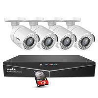 SANNCE 16 Channel Security Camera System HD-TVI 1080N Video DVR Recorder with 4xHD 1280TVL 720P Indoor Outdoor Weatherproof CCTV Cameras 2TB Hard Drive,Motion Alert, Smartphone, PC Easy Remote Access