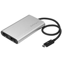 StarTech.com Thunderbolt 3 to Dual DisplayPort Adapter - 4K 60Hz - Windows Only Compatible - Monitor Adapter - DP Adapter (TB32DP2)