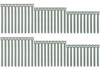 Pasow 60pcs Fastening Microfiber Cloth Cable Ties Wire Management (6/7/8 Inch, Grey)