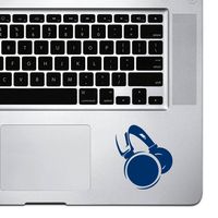 StickAny Palm Series Headphones Detailed Sticker for MacBook Pro, Chromebook, and Laptops (Navy)